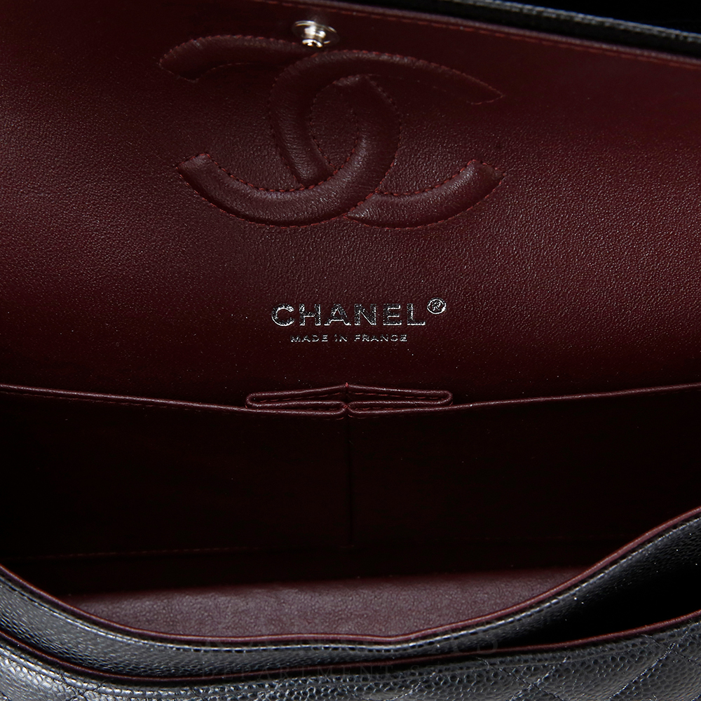 CHANEL(USED)샤넬 클래식 캐비어 미듐 은장