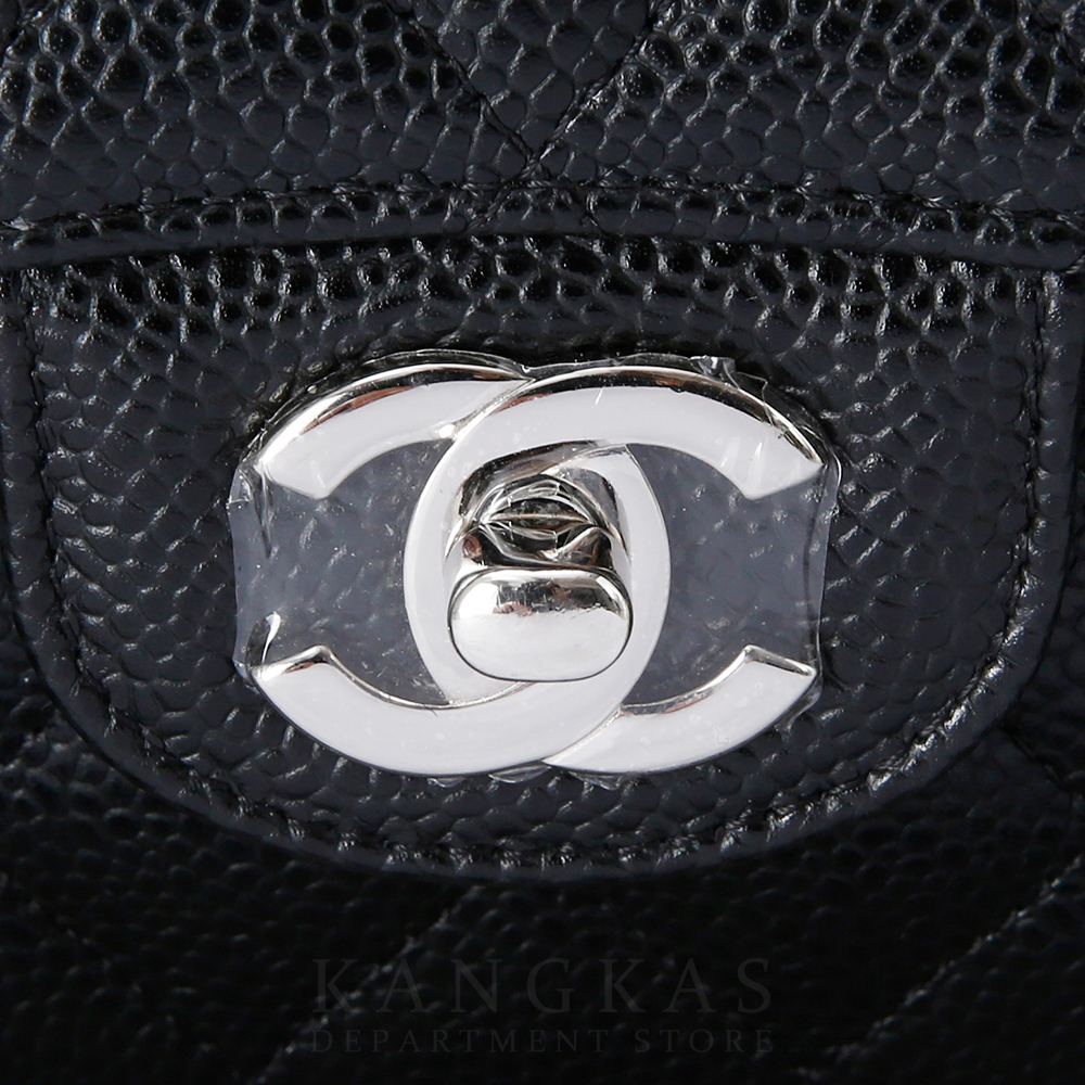CHANEL(USED)샤넬 클래식 캐비어 미듐 은장