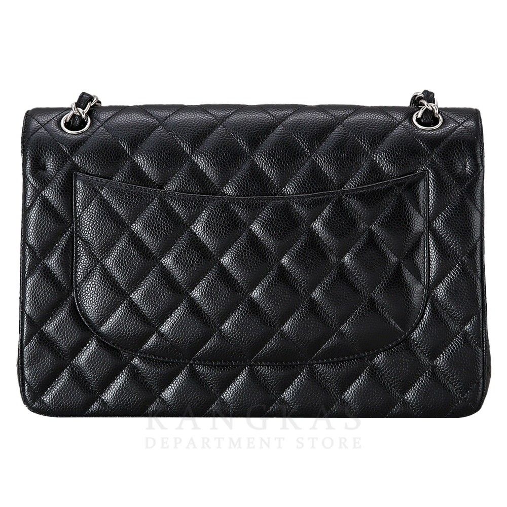 CHANEL(USED)샤넬 클래식 캐비어 점보 블랙 은장