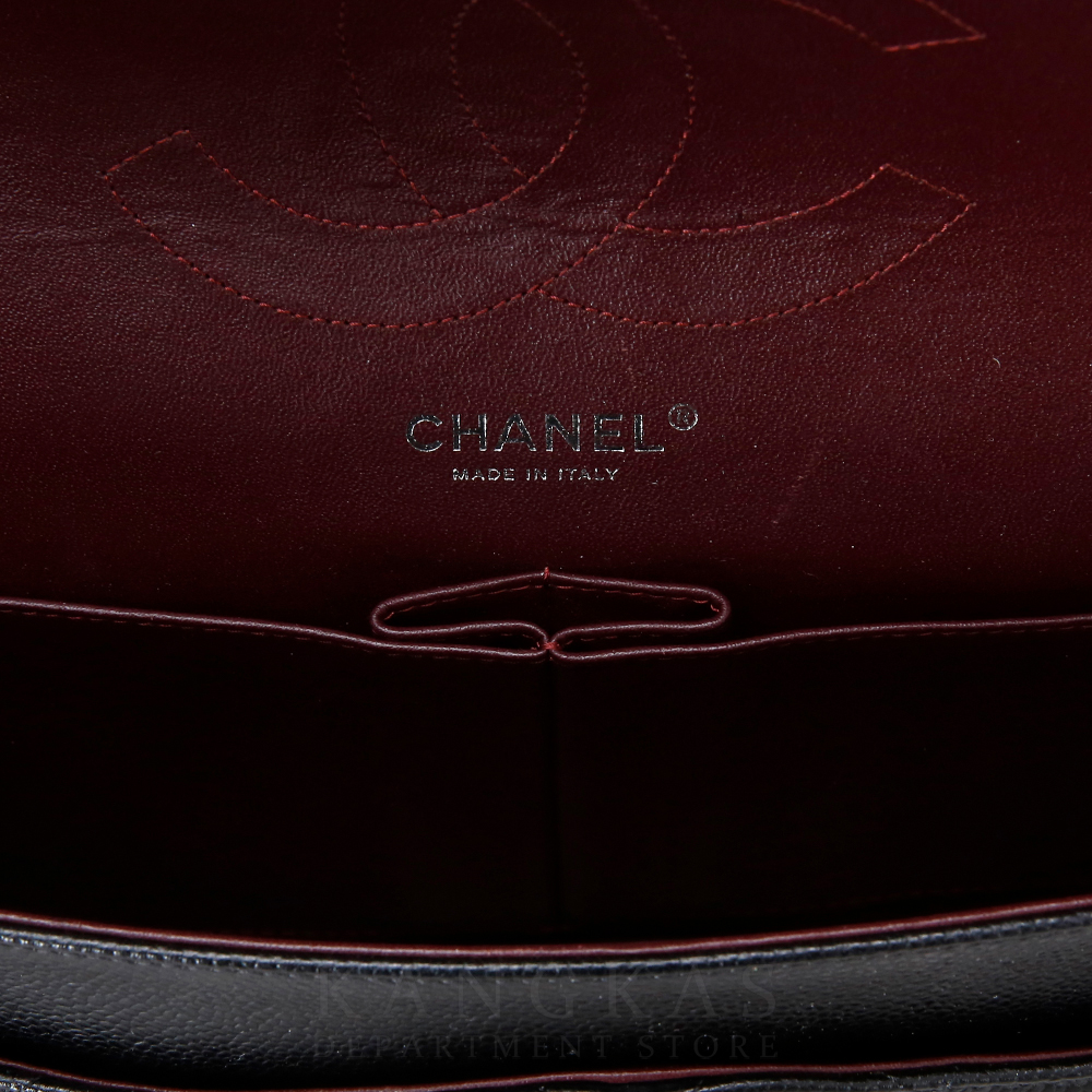 CHANEL(USED)샤넬 클래식 캐비어 점보 블랙 은장