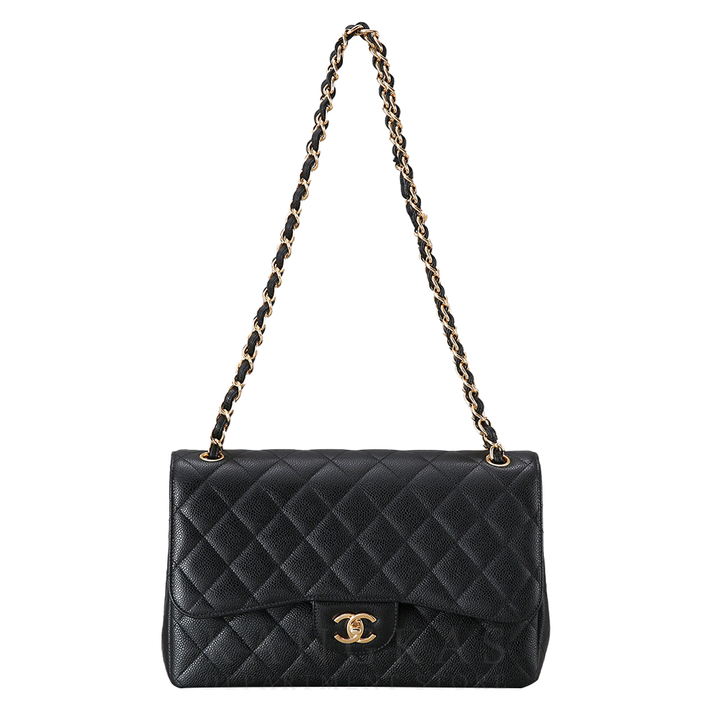 CHANEL(USED)샤넬 캐비어 클래식 점보 금장
