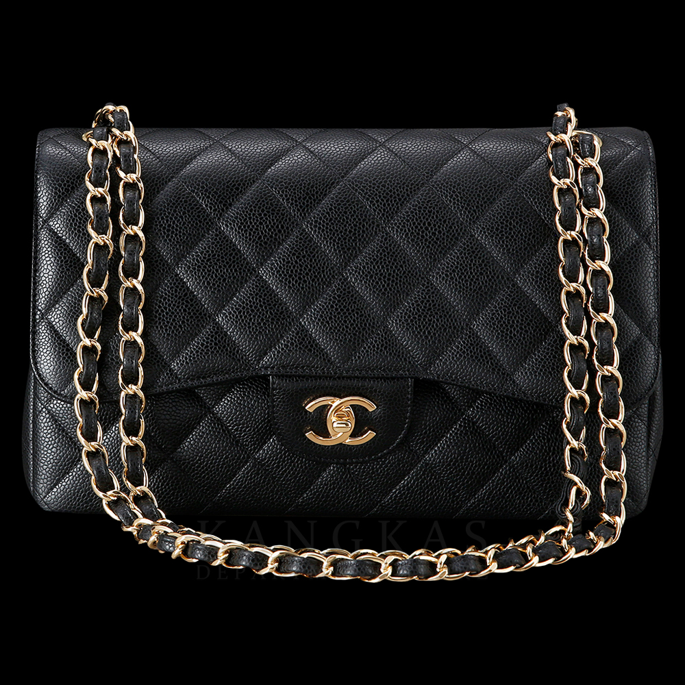 CHANEL(USED)샤넬 캐비어 클래식 점보 금장