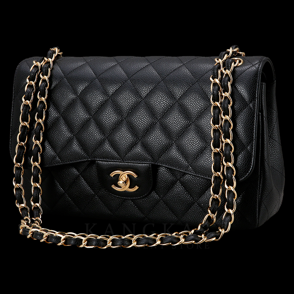 CHANEL(USED)샤넬 캐비어 클래식 점보 금장