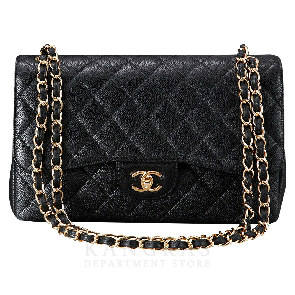CHANEL(USED)샤넬 캐비어 클래식 점보 금장