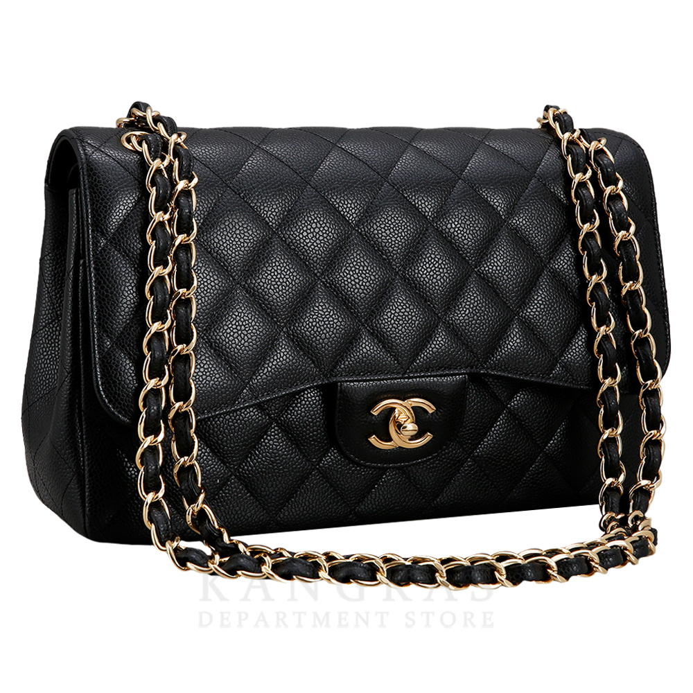 CHANEL(USED)샤넬 캐비어 클래식 점보 금장