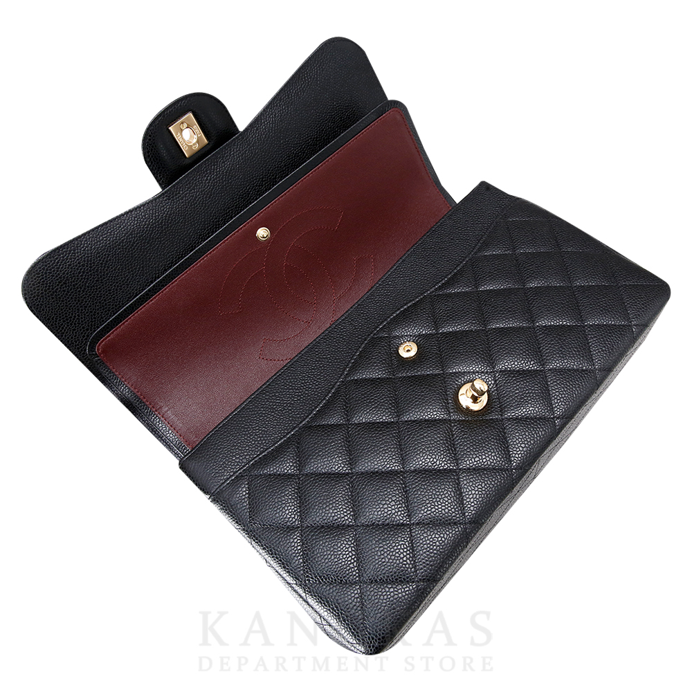 CHANEL(USED)샤넬 캐비어 클래식 점보 금장