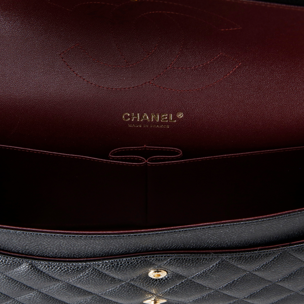 CHANEL(USED)샤넬 캐비어 클래식 점보 금장