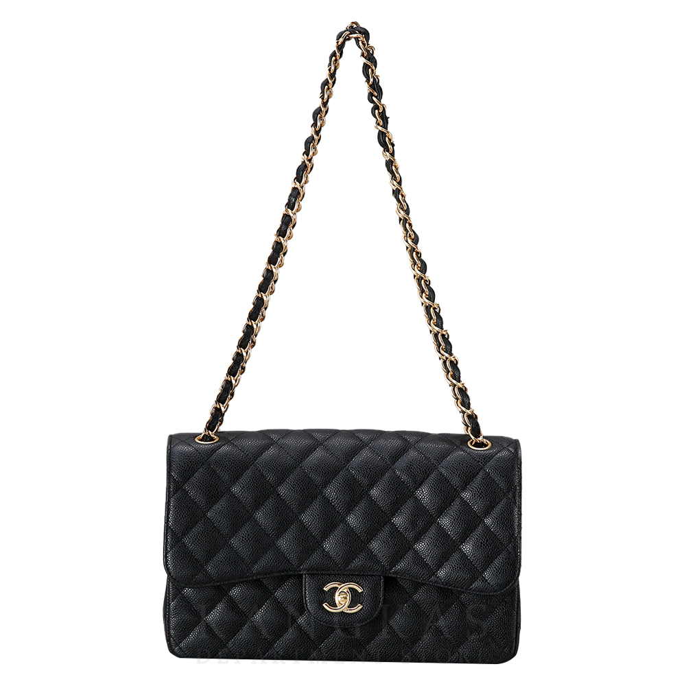 CHANEL(USED)샤넬 캐비어 클래식 점보 금장