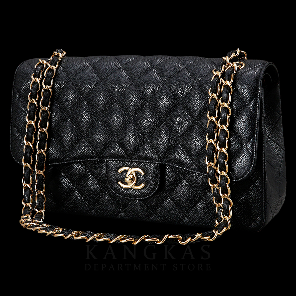 CHANEL(USED)샤넬 캐비어 클래식 점보 금장