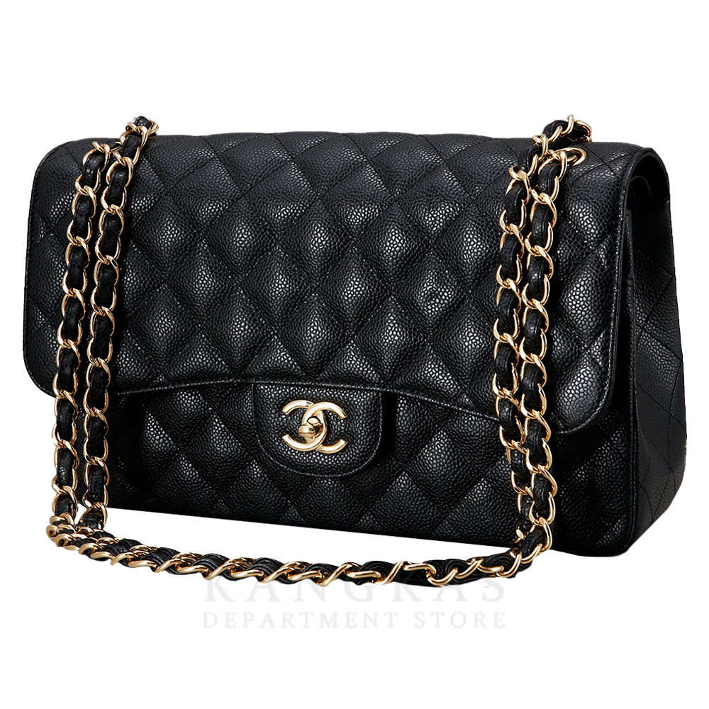 CHANEL(USED)샤넬 캐비어 클래식 점보 금장