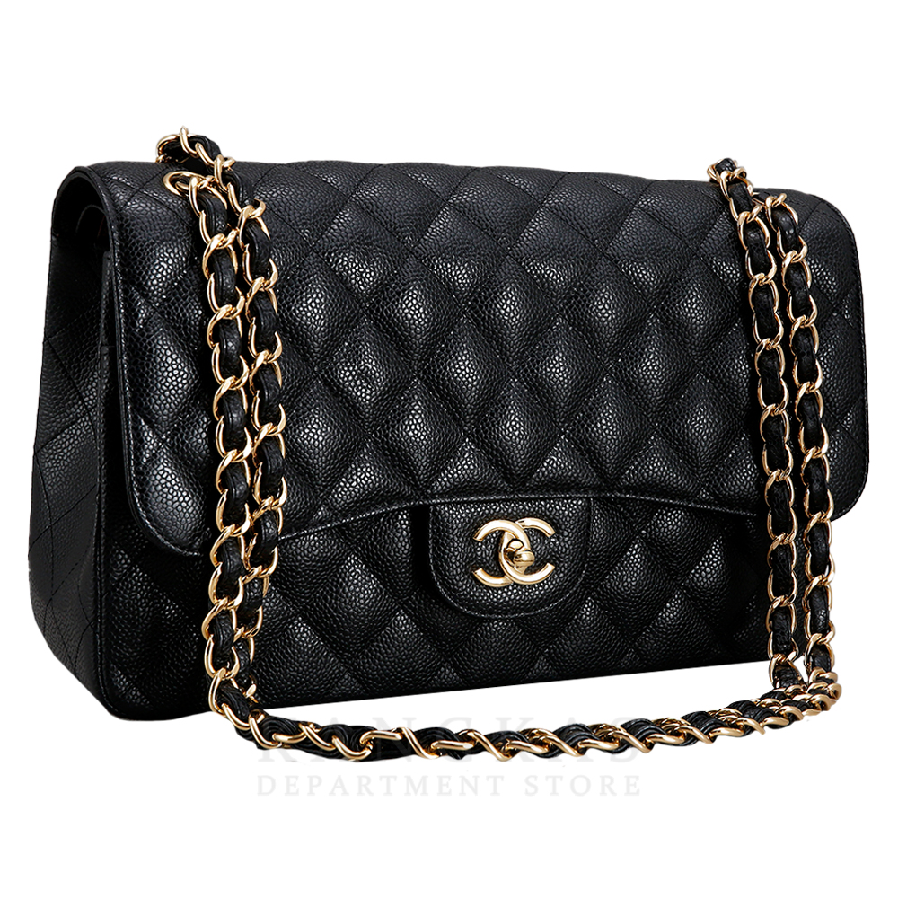 CHANEL(USED)샤넬 캐비어 클래식 점보 금장