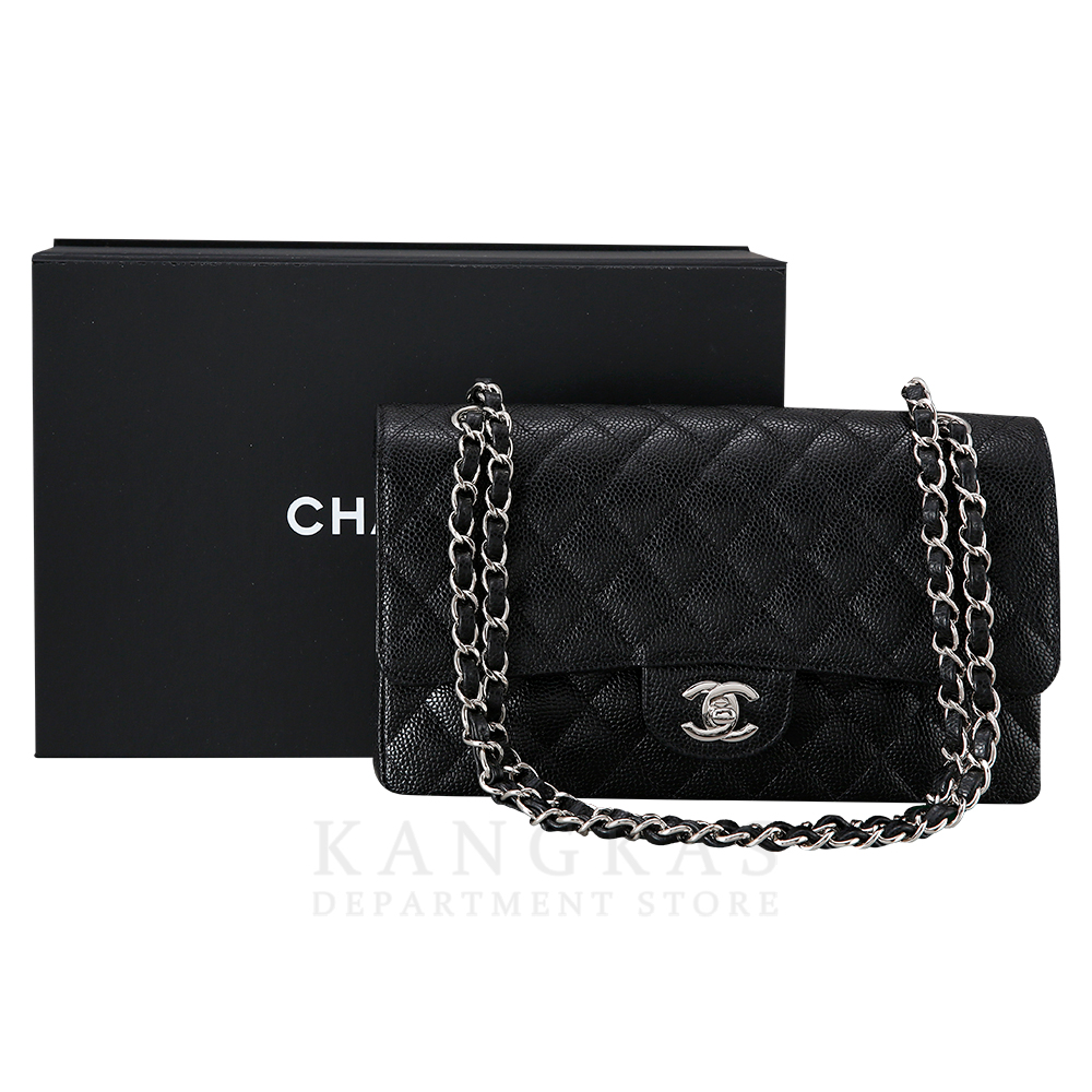 CHANEL(USED)샤넬  클래식 캐비어 미듐 블랙