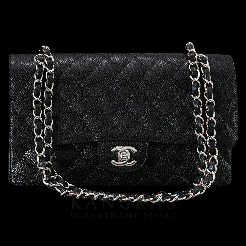 CHANEL(USED)샤넬  클래식 캐비어 미듐 블랙