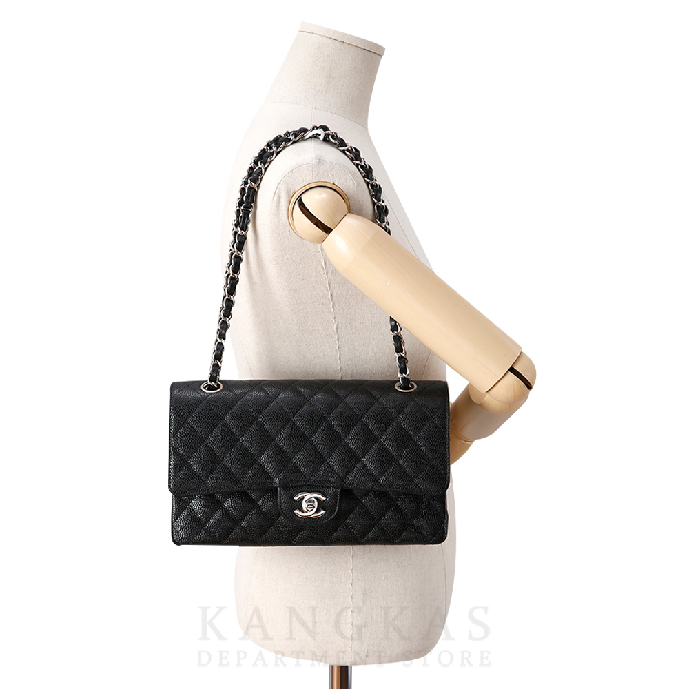 CHANEL(USED)샤넬  클래식 캐비어 미듐 블랙