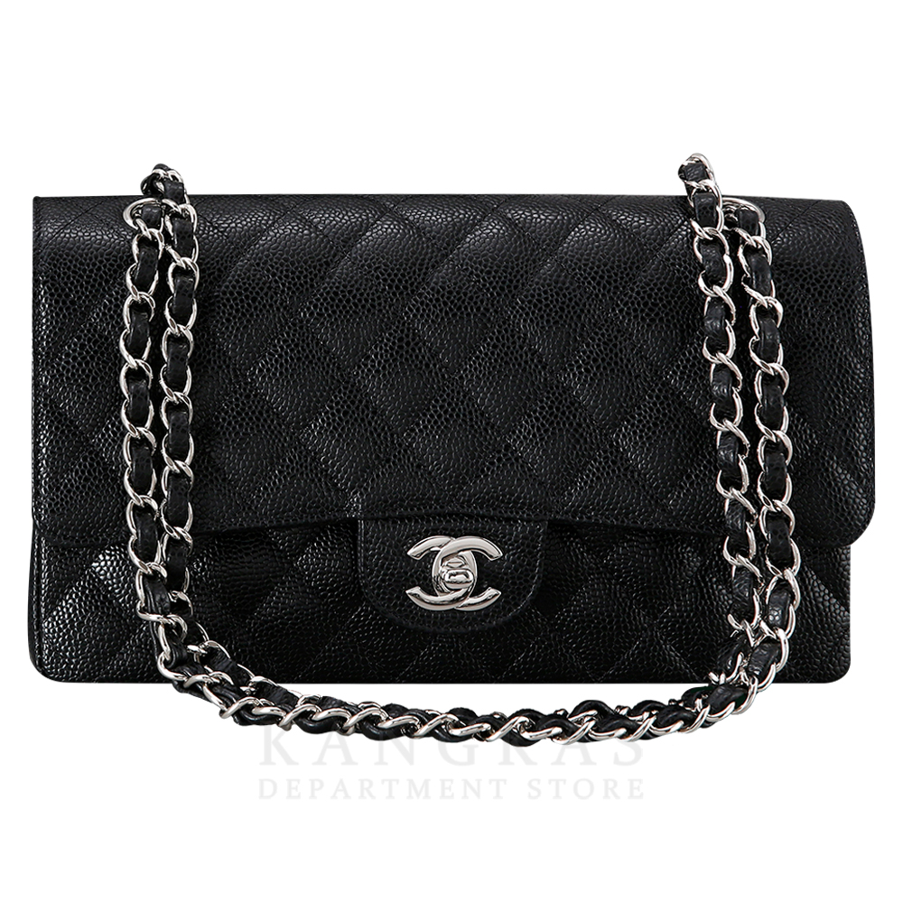 CHANEL(USED)샤넬  클래식 캐비어 미듐 블랙