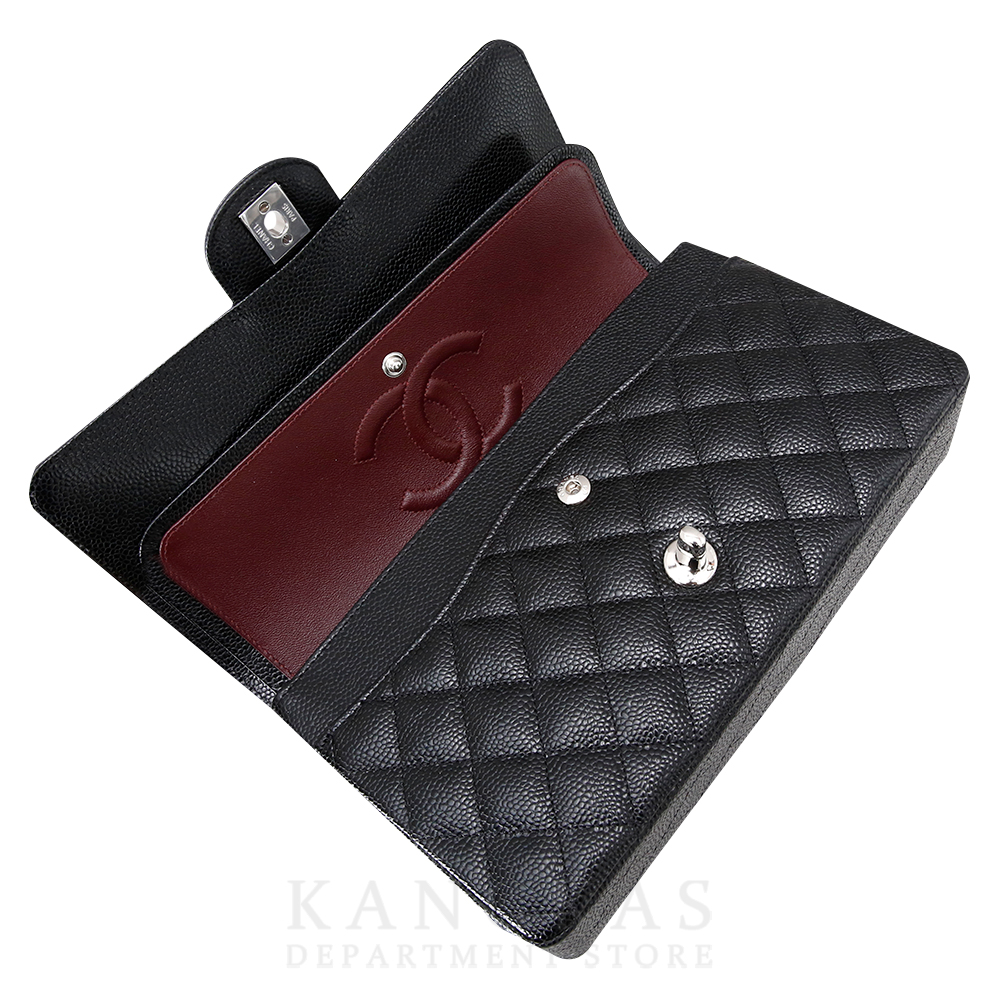 CHANEL(USED)샤넬  클래식 캐비어 미듐 블랙