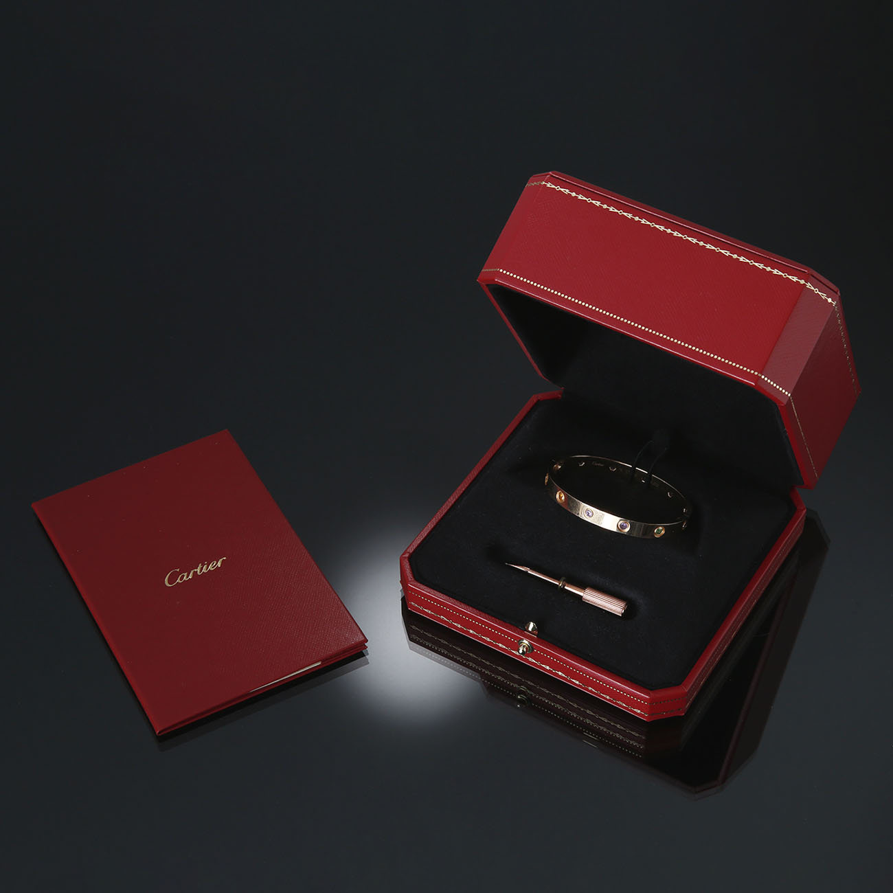 CARTIER(USED)까르띠에 멀티 컬러 10P 러브 브레이슬릿 #16