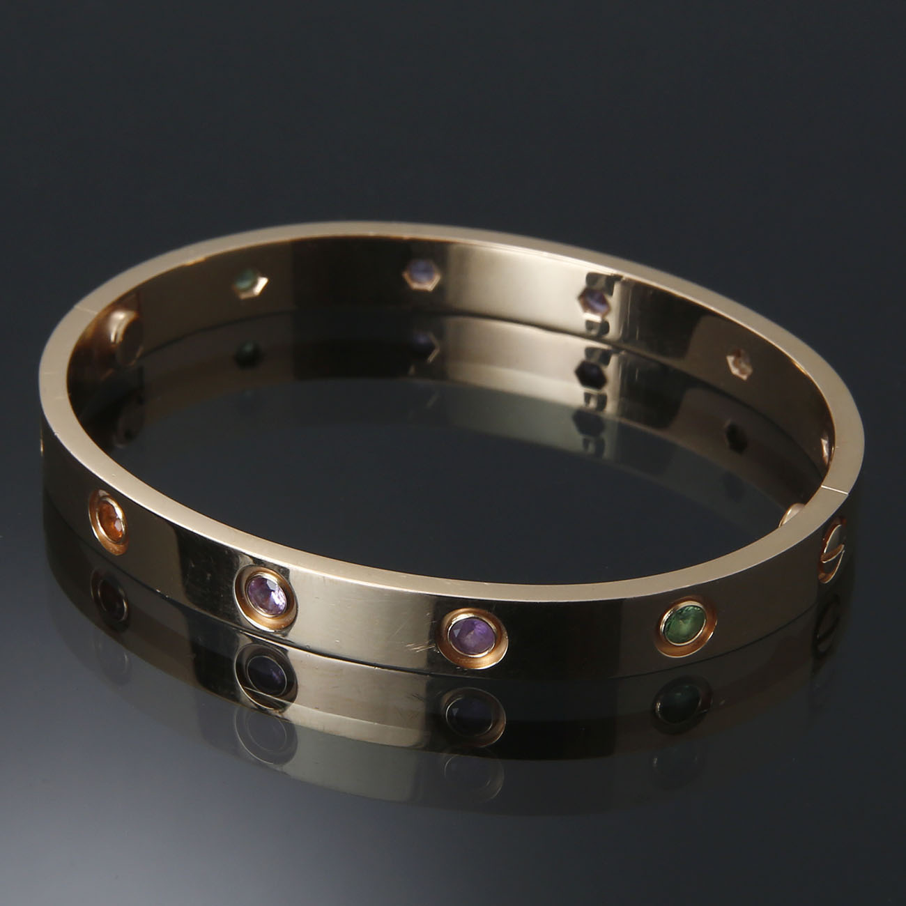 CARTIER(USED)까르띠에 멀티 컬러 10P 러브 브레이슬릿 #16
