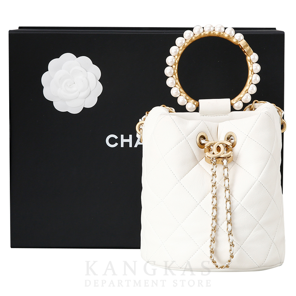CHANEL(USED)샤넬 시즌 진주 탑 핸들 드로스트링