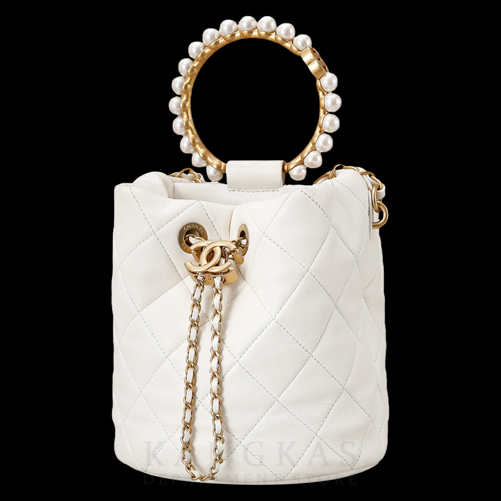 CHANEL(USED)샤넬 시즌 진주 탑 핸들 드로스트링