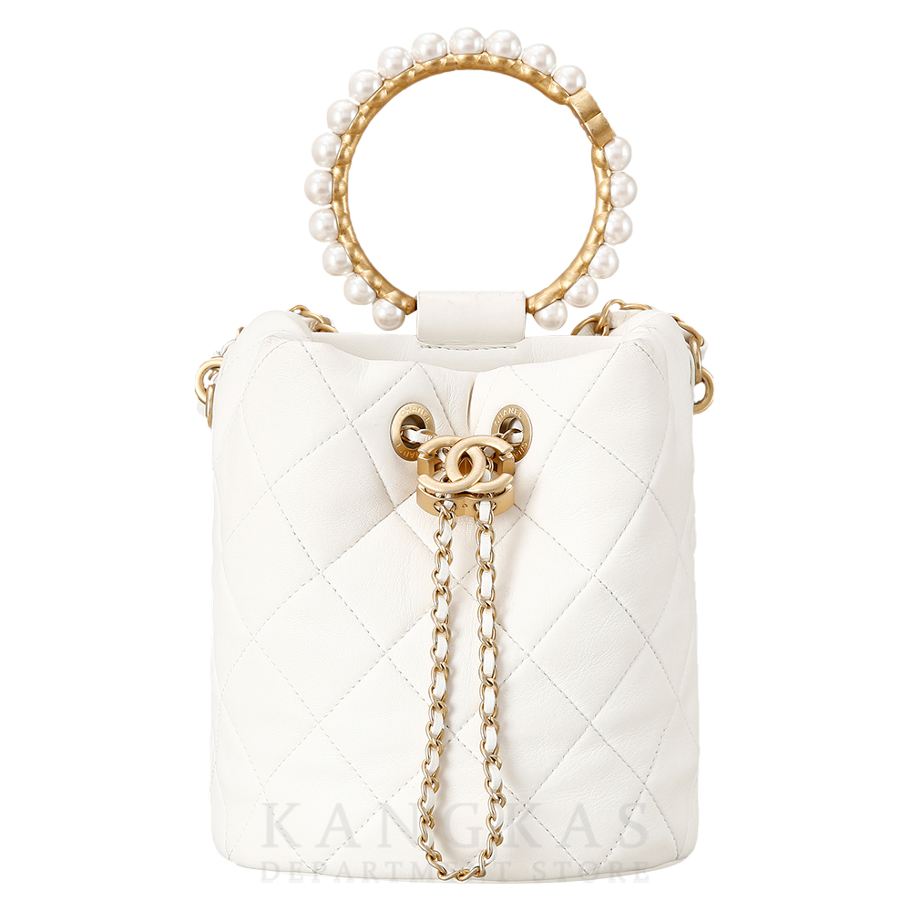 CHANEL(USED)샤넬 시즌 진주 탑 핸들 드로스트링