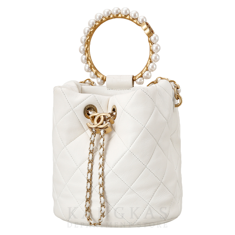 CHANEL(USED)샤넬 시즌 진주 탑 핸들 드로스트링