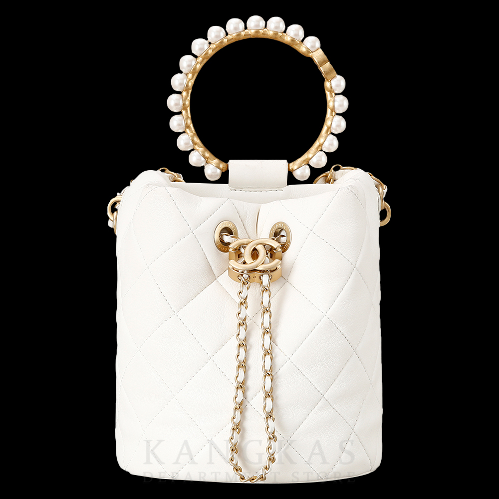 CHANEL(USED)샤넬 시즌 진주 탑 핸들 드로스트링