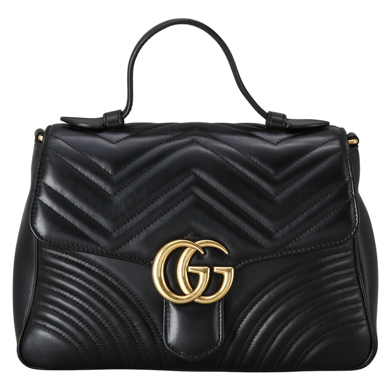 GUCCI(USED)구찌 498110 GG마몽 마틀라세 탑 핸들백 미디움