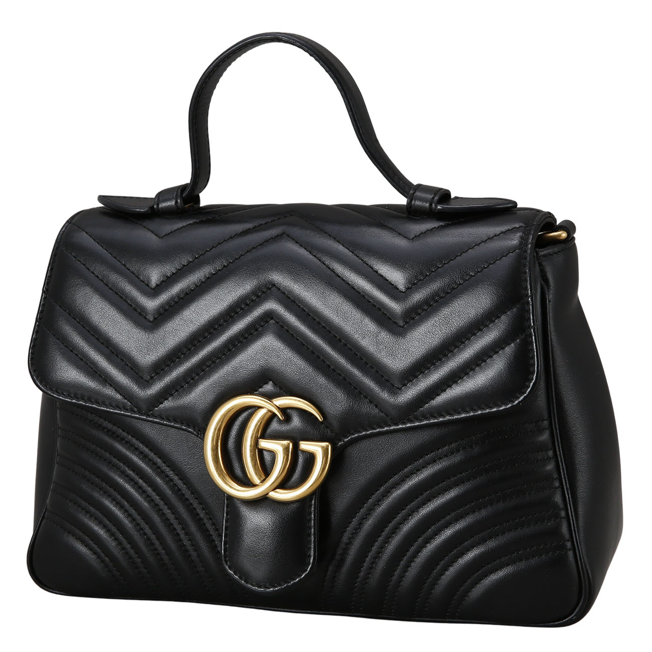 GUCCI(USED)구찌 498110 GG마몽 마틀라세 탑 핸들백 미디움