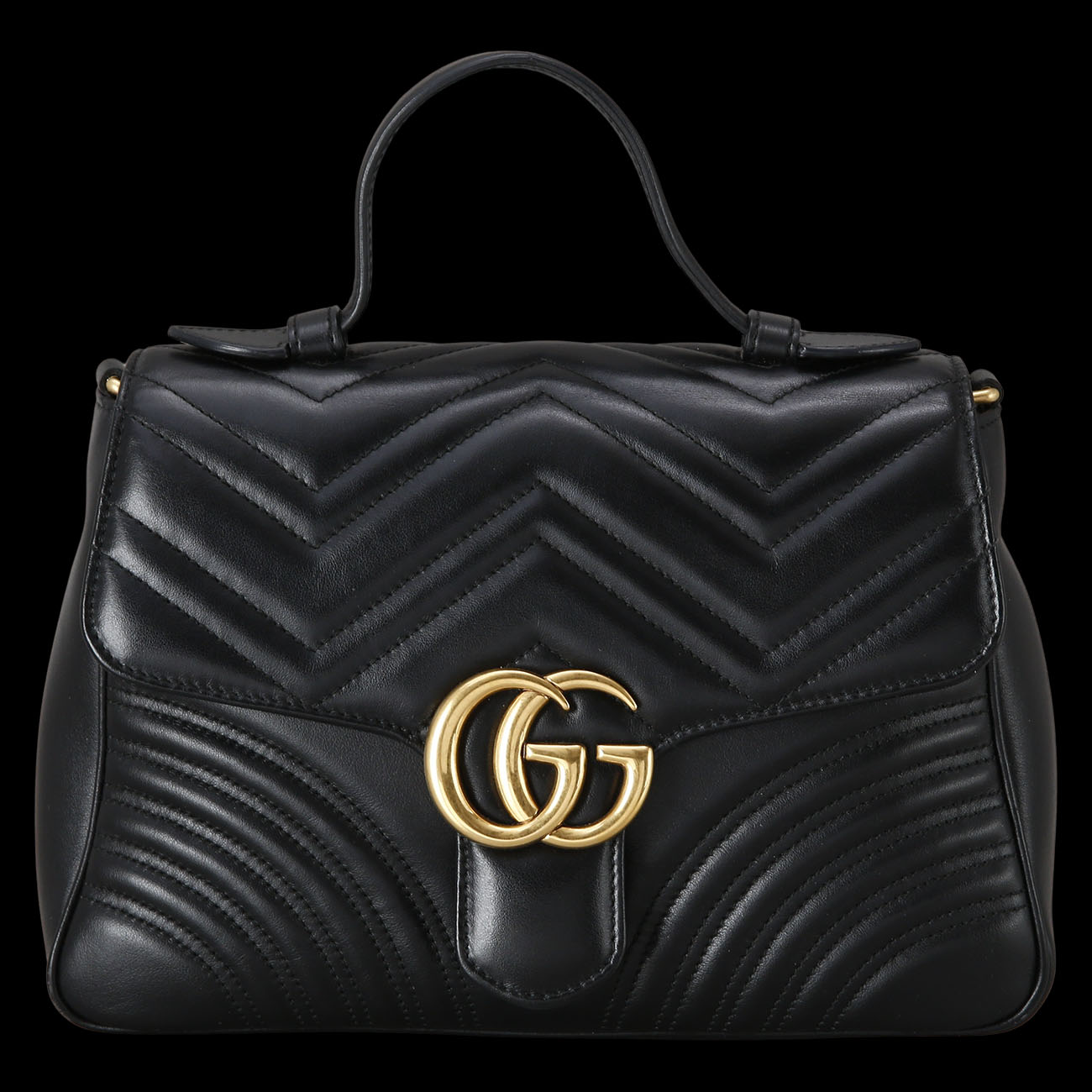 GUCCI(USED)구찌 498110 GG마몽 마틀라세 탑 핸들백 미디움