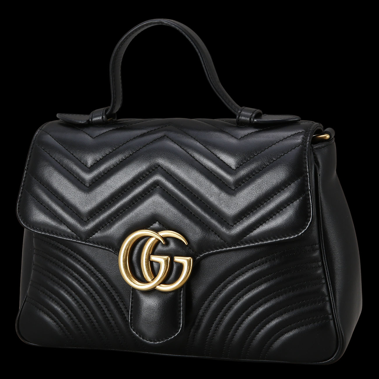 GUCCI(USED)구찌 498110 GG마몽 마틀라세 탑 핸들백 미디움